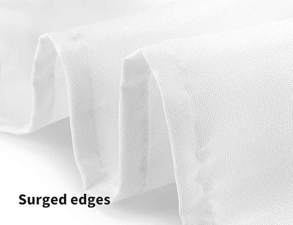 Surmente Square Tablecloth for Square or Round Tables 100% Polyester 85x85 Inch Table Cloth for Weddings, Banquets, or Restaurants (White)