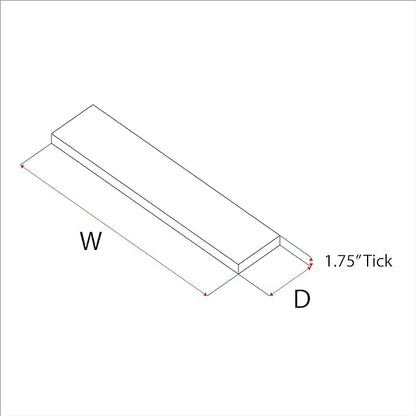URBANDI, Rustic Floating Shelves, Set of 2, Hidden Bracket, Solid Wood, Heavy Duty, Wall Mounted Shelves, (Grey, 48Wx12D)
