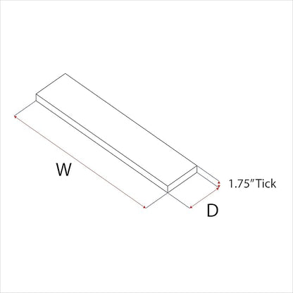URBANDI, Rustic Floating Shelves, Set of 2, Hidden Bracket, Solid Wood, Heavy Duty, Wall Mounted Shelves, (Dark Brown, 24Wx10D)