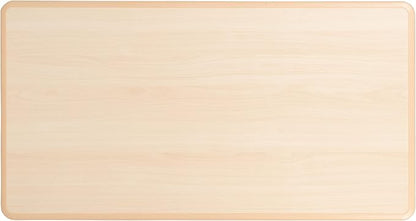 EMMA + OLIVER 23.625" W x 47.25" L Rectangle Natural Plastic Activity Table Set with 6 Chairs