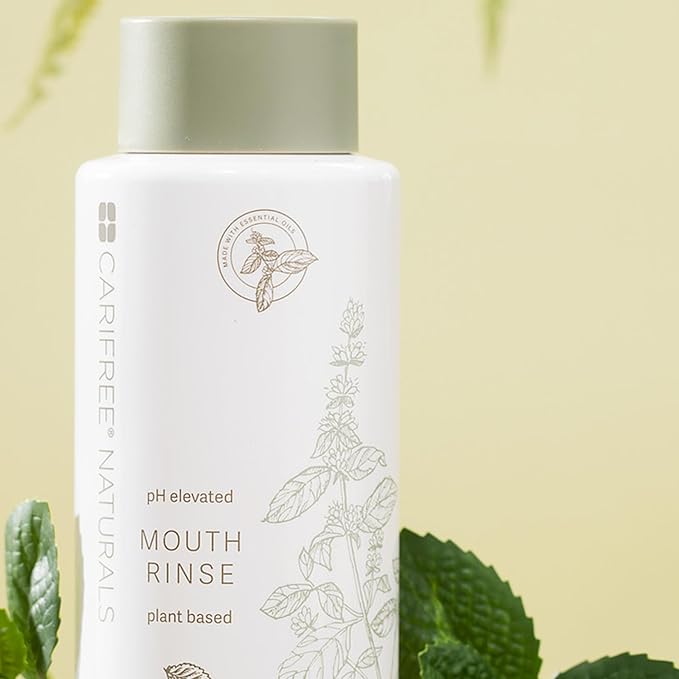CariFree Naturals Mouth Rinse | pH Elevated, Fluoride-Free, with Magnolia Bark & Essential Oils, Organic Ingredients, Alcohol-Free, Dentist Recommended, Dentist Developed, Wild Mint Flavor, 16 fl oz