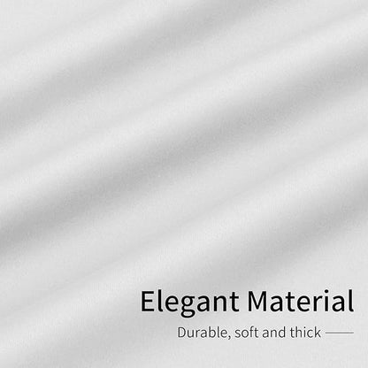Easy-Going Blackout Curtains for Bedroom, Solid Thermal Insulated Grommet and Noise Reduction Window Drapes, Room Darkening Curtains for Living Room, 2 Panels(42x63 in, White)