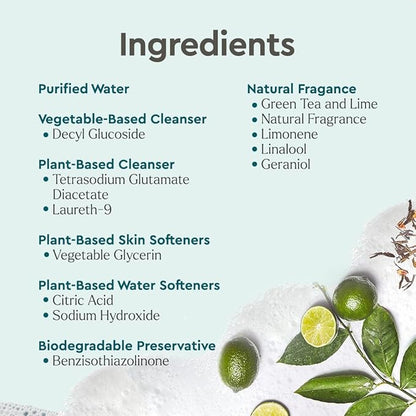 Puracy 99.9% Natural All Purpose Cleaner Concentrate - Makes 128oz Multi Purpose Cleaner - Green Tea & Lime - Surface Cleaner, Floor Cleaner, Kitchen, Cleaner, Bathroom Cleaner - Cleaning supplies