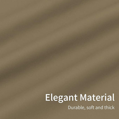 Easy-Going Blackout Curtains for Bedroom, Solid Thermal Insulated Grommet and Noise Reduction Window Drapes, Room Darkening Curtains for Living Room, 2 Panels(46x63 in, Tan)