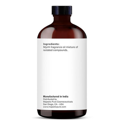 Majestic Pure Myrrh Essential Oil with Glass Dropper - Huge 4 Fl Oz - 100% Pure and Natural Myrrh Oil - Premium Grade Essential Oils for Diffuser, Aromatherapy, Soap and Candle Making