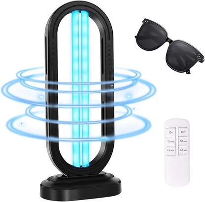 UV Light Sanitizer,UVC Home Disinfection Device 4-Speed Timing and Remote Control,UVO Light for Dust Mites,UV Lamp for Whole Room