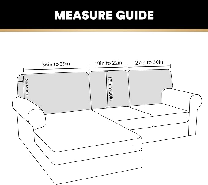 PrinceDeco Sectional Couch Covers Velvet Cushion Covers for Sectional Couch Cushion Covers for Sectional Sofa Separate Sectional Sofa Slipcovers Washable(1 Chaise Back+ 2 Sofa Back,Taupe)