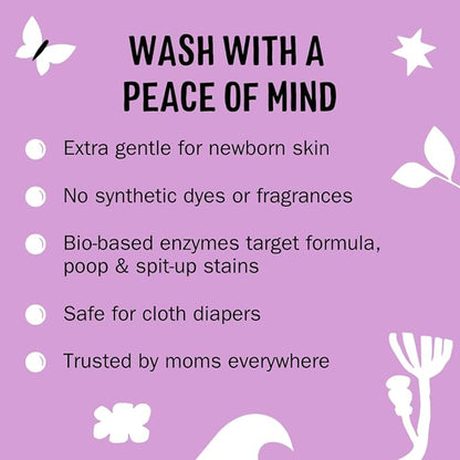 Molly's Suds Baby Liquid Laundry Detergent | Removes Formula, Poop & Spit-Up Stains | Extra Gentle for Infants, Babies, Toddlers (Sweet Baby Shea, 200 Loads)