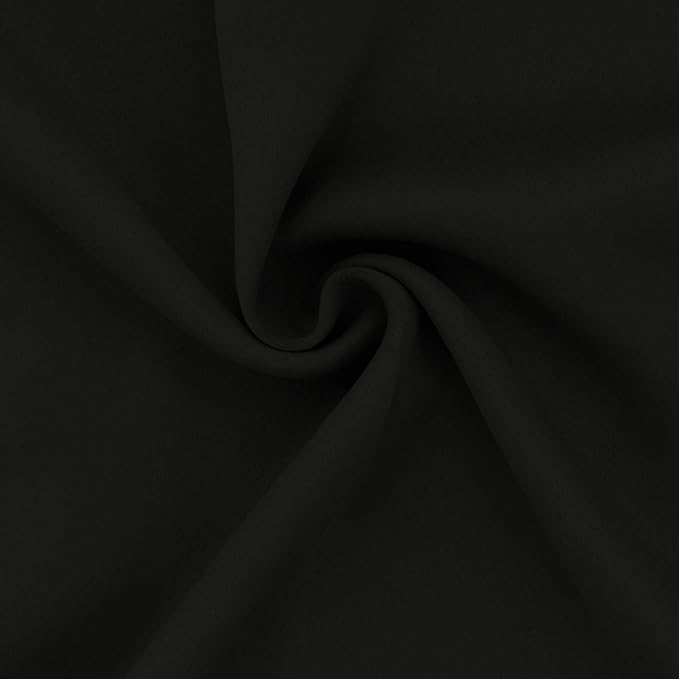 Easy-Going Blackout Curtains for Bedroom, Solid Thermal Insulated Grommet and Noise Reduction Window Drapes, Room Darkening Curtains for Living Room, 2 Panels (52x63 in,Black)