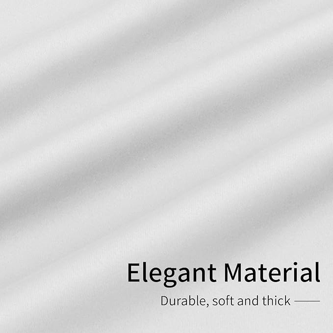 Easy-Going Blackout Curtains for Bedroom, Solid Thermal Insulated Grommet and Noise Reduction Window Drapes, Room Darkening Curtains for Living Room, 2 Panels(46x63 in, White)