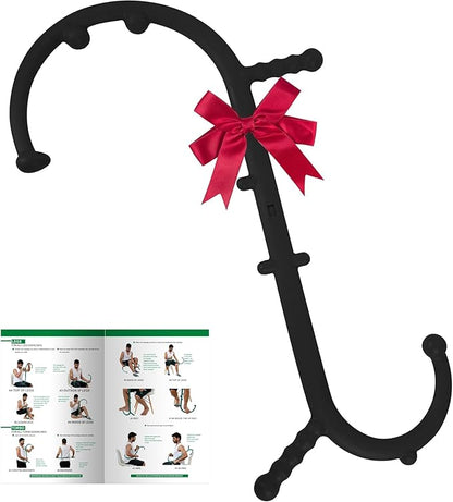 Massage Trigger Point Cane, Muscle Release Tool Self Massage Hook Cane, Handheld Back, Neck, Shoulder, Leg and Feet Massager Rod, Body Deep Tissue for Men & Women, Black