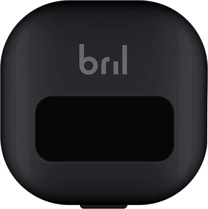 Bril UV-C Toothbrush Sanitizer and Holder, Portable Cleaner, Travel Cover, Magnetic Holder, and Rechargeable Case for Any Size Toothbrush, Black