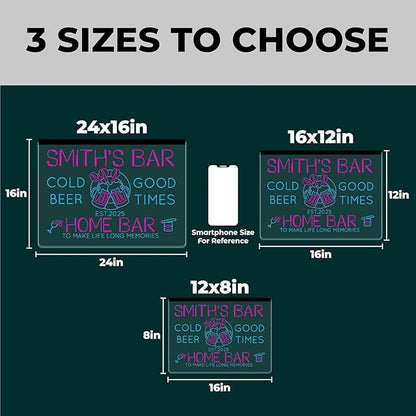 Personalized BBQ Neon Sign Custom Bar and Grill Sign Patio LED Lights Backyard Bar Signs for Men Outdoor Lighted Patio Acrylic Table Grilling Kitchen Home Garden Wall Decor