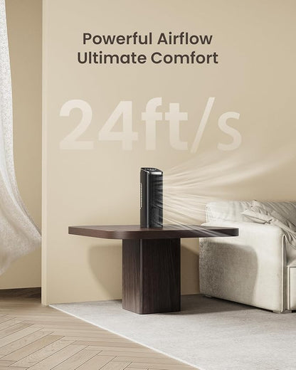 Fan for Bedroom, 13" Tower Fan with Remote, 4 Modes 4 Speeds Max 24ft/s, 70° Oscillating Desk Fan, 12H Timer Portable Fans, Cooling Fans for Office, Home