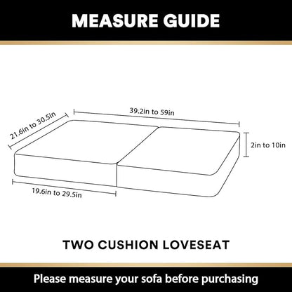 PrinceDeco Velvet Sofa Cushion Covers, Stretch Couch Cushion Covers for Individual Seat Couch Slipcover Sets Furniture Protector for Loveseat Sofa Cushion(Each Width Up to 29.5", Blue)