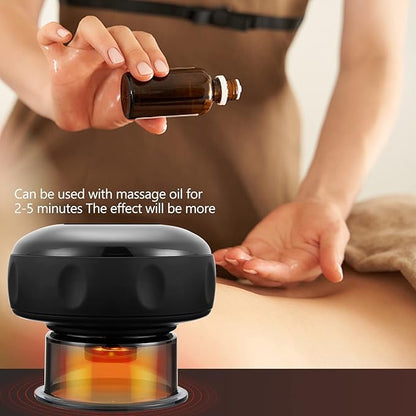 Smart Cupping Therapy Massager 2 Set, 4 in 1 Electric Cupping Massager Device, Smart Cupper Relieves Muscle Soreness, Improves Blood Circulation and Speeds Up Recovery After Exercise (Black)