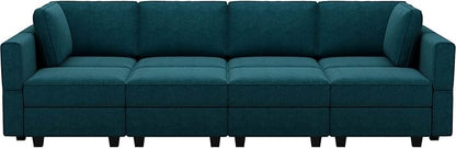 Belffin Modular Sectional Sleeper Sofa Bed Convertible Sectional Couches for Living Room. Peacock Blue Couch