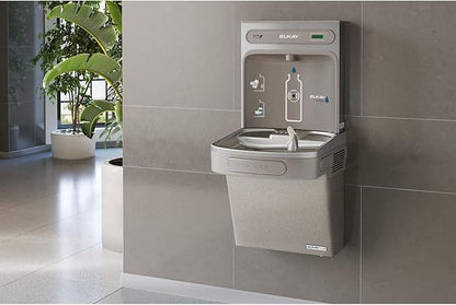 Elkay EZSG8WSK EZH20 18-3/8" Wall Mounted Single Station Hands Free Bottle Filler Combo with Cooler - Light Gray Granite