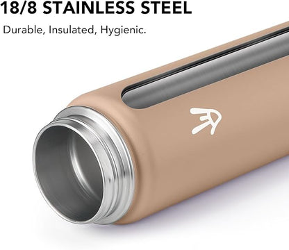 Enerbone 32 oz Insulated Water Bottle, Stainless Steel Bottle with Carrying Strap, Double-Wall Vacuum Insulation Design, Leakproof Sports Bottle with Straw, Keep Drinks Cold or Hot for Hours