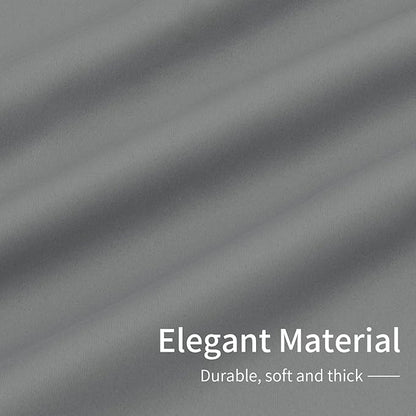 Easy-Going Blackout Curtains for Bedroom, Solid Thermal Insulated Grommet and Noise Reduction Window Drapes, Room Darkening Curtains for Living Room, 2 Panels (42x95 in, Light Gray)