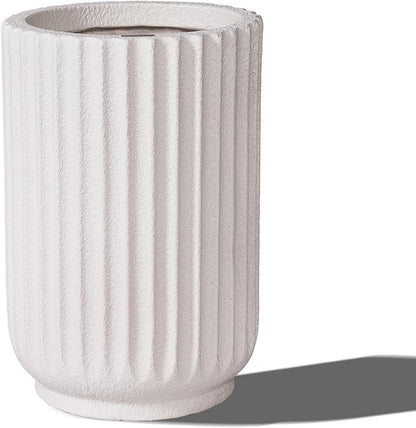 Classic Roman Column Style Planter | 20" Tall | Black & White Options | Ideal for Entrance & Living Room Corner | Durable Fiberglass Composite