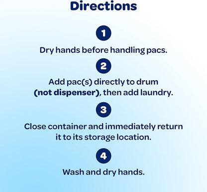 all Free Clear Mighty Pacs Laundry Detergent, for Sensitive Skin, Unscented and Dye Free, 80 Count