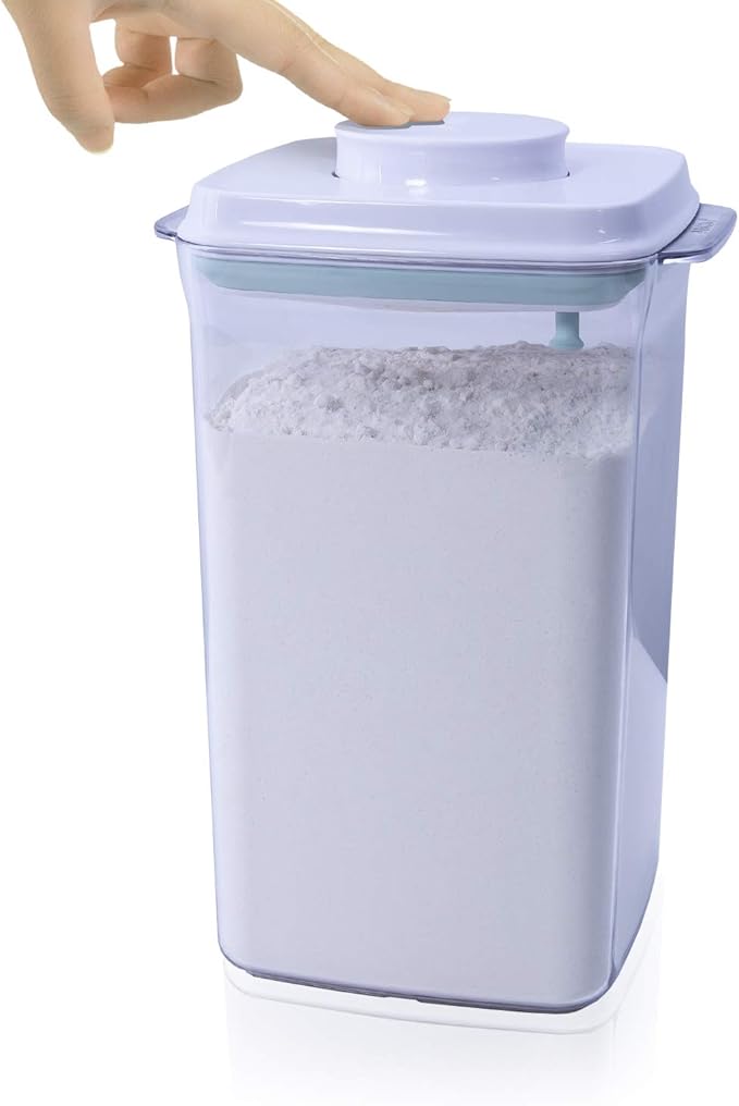 BopTop (1pc - 5lb Flour) Airtight Food Storage Container – Mechanical Silicone Seal Canister - BPA-Free - 4.2Qt