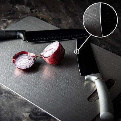 Titanium Cutting Board,100% Pure Titanium Cutting Boards for Kitchen, 2025 Double Sided Food-Grade Chopping Board for Cutting Meat Vegetable Fruit (18"L x 12"W)