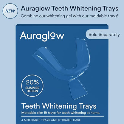 Auraglow 44% Teeth Whitening Gel Syringe Refill Pack, 44% Carbamide Peroxide, (3X) 5ml Syringes, 30 Whitening Treatments