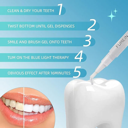 Teeth Whitening Pen 5 Pens 50+ Whitening Treatments -Removes Years of Stains 35% Carbamide Peroxide Tooth Whitener Brush Gel Pen