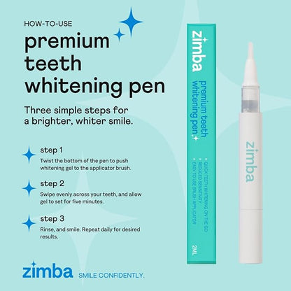 New Zimba Ultimate Whitening Kit | Cordless LED Accelerator Light, Whitening Strips, and Whitenig Pen