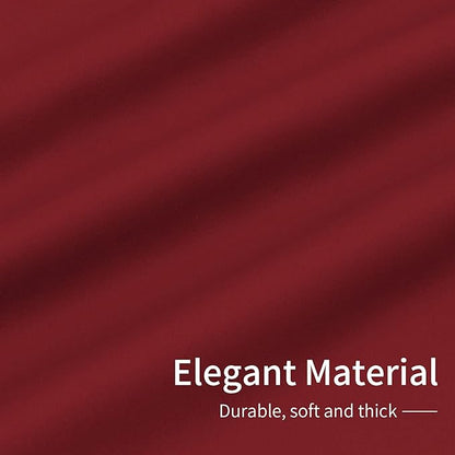 Easy-Going Blackout Curtains for Bedroom, Solid Thermal Insulated Grommet and Noise Reduction Window Drapes, Room Darkening Curtains for Living Room, 2 Panels(42x84 in, Christmas Red)