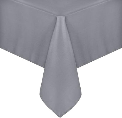sancua Rectangle Tablecloth - 54 x 120 Inch - Water Resistant Spill Proof Washable Polyester Table Cloth, Decorative Fabric Table Cover for Dining Tables, Buffet Parties and Camping, Light Grey
