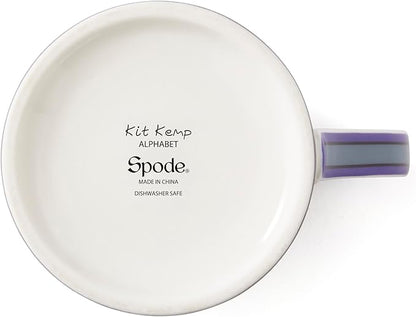 Spode Kit Kemp 12oz Mug in Fine China, H Initial - Custom Coffee Cup for Hot Beverages, Personalized Gift Idea for Her, Him, Friends, Coffee Lovers - Stylish Letter Mug for Daily Use, Dishwasher Safe