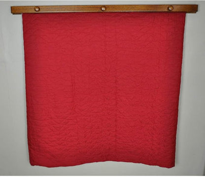 RRD Quilt Hanger for Wall for Display (36") Amish Made Wooden Quilt Rack Wall Mount - Rustic Tapestry Quilt Wall Hangers (Maple Wood, Coffee Stain, 36" Long)