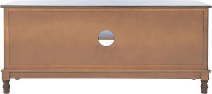 SAFAVIEH Magnolia TV Stand for up to 55" Flatscreen – Brown, 2 Doors with Interior Storage, 2 Open Shelves, Entertainment Media Console (MED5702C)