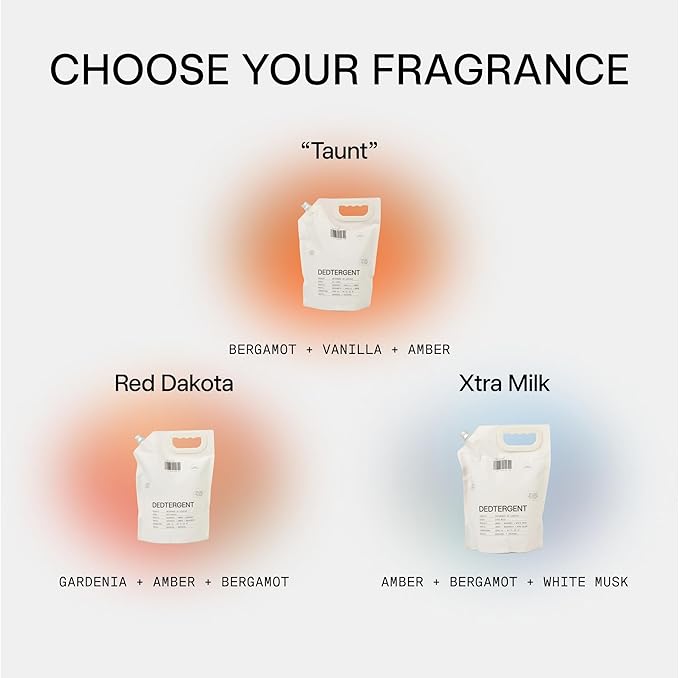 DedCool Liquid Laundry Dedtergent (01 Taunt Refill 64 fl oz) Luxurious Fragrance, Scented, Removes Stains, Ideal for 60 Washes, Infused with Essential Oils, Vegan, Non-Toxic, Cruelty & Dye Free