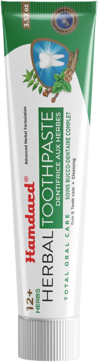 Hamdard Miswak Herbal & Paan Total Oral Care Toothpaste – 100g Each | Herbal Ayurvedic Toothpaste with Paan Flavor | Fluoride-Free | Gum Care, Fresh Breath & Natural Oral Hygiene