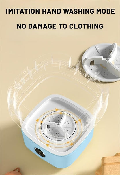 Portable Washing Machine, Mini Washer,16L Upgraded Large Capacity Foldable Washer.Deep Cleaning of Underwear, Baby Clothes and Other Small Clothes.Suitable for Apartments, Dormitories, Hotels.(Blue)