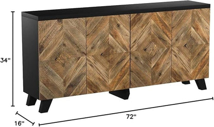 Signature Design by Ashley Robin Ridge Modern Wood Accent Cabinet or TV Stand, Brown & Black