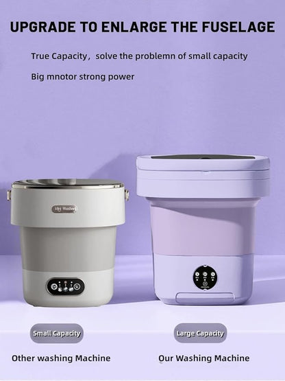 Portable Washing Machine, Mini Washer,16L Upgraded Large Capacity Foldable Washer.Deep Cleaning of Underwear, Baby Clothes and Other Small Clothes.Suitable for Apartments, Dormitories, Hotels.(Purple)
