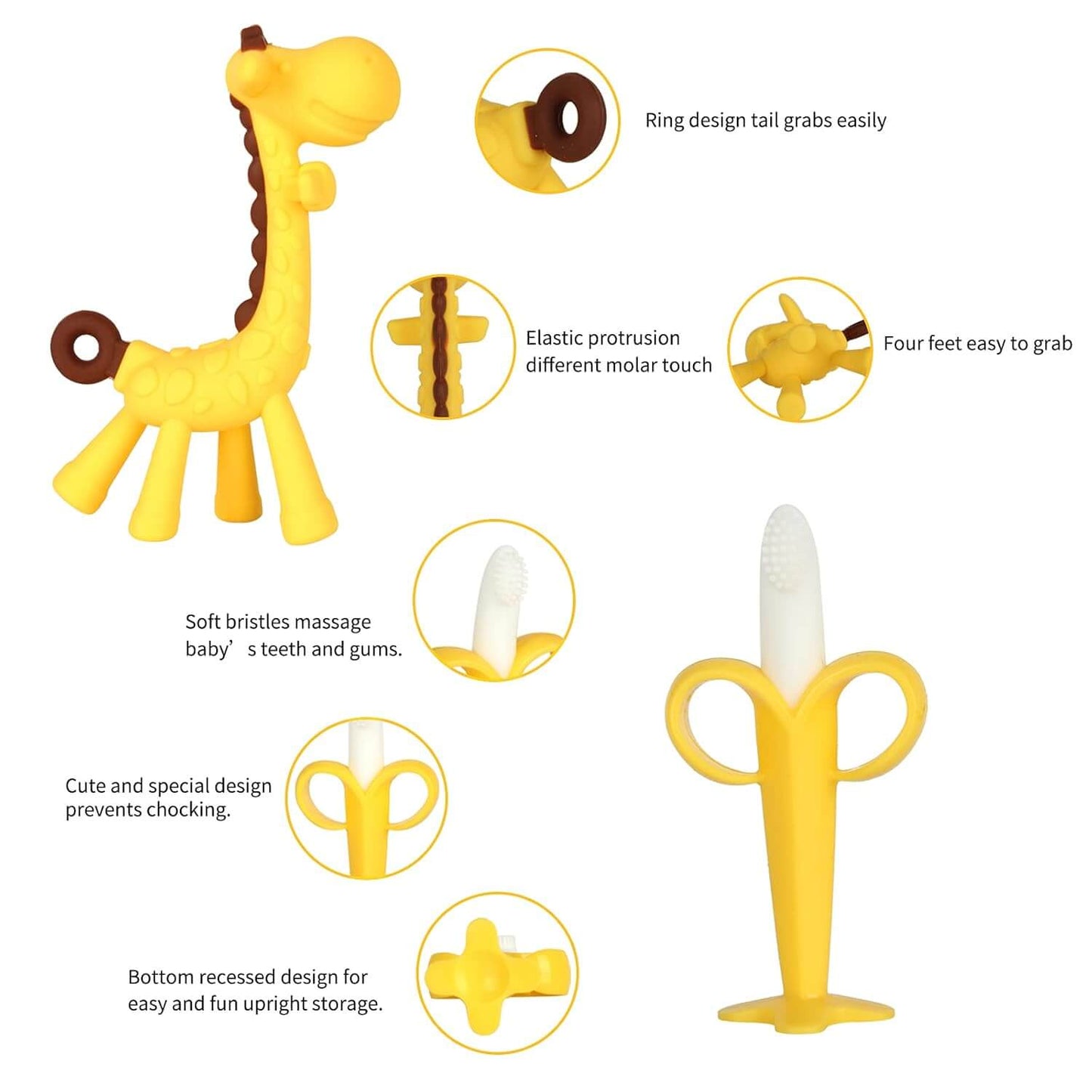 Baby Teething Toys 3-6 Months