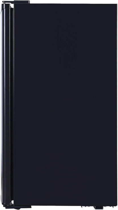 RCA RFR321-B-Black-COM RFR321 Single Mini Refrigerator-Freezer Compartment-Adjustable Thermostat Control-Reversible Doors-Ideal for Dorm, Office, RV, Garage, Apartment-Black Cubic Feet, 3.2 CU.FT