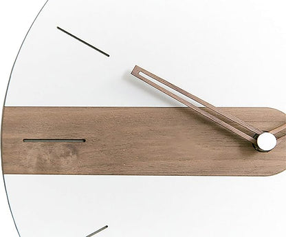 Stephanie Imports Modern Minimalist Exposed Wood Silent Wall Clock (Numberless)