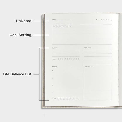And Per Se Wellness Journal, Undated Daily Wellness Planner to Practice Positive Thinking, Mindfulness & Reflection, 91 Days Self-Care Journal For Women & Men (Pale Pink)
