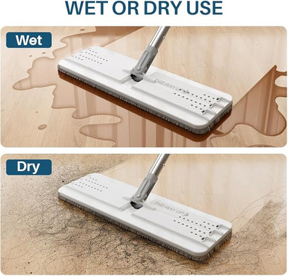 JOYMOOP Mop and Bucket Set, Dust Mops for Floor Cleaning, Wall Mop with 8 Microfiber Mop Head Replacement