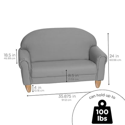 Children's Factory As We Grow Sofa, Gray, CF805-314, Playroom Couch, Daycare Furniture, Kids Seating for Classroom, Flexible Seating for Elementary