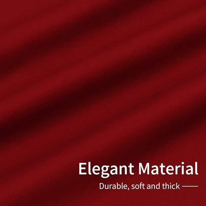 Easy-Going Blackout Curtains for Bedroom, Solid Thermal Insulated Grommet and Noise Reduction Window Drapes, Room Darkening Curtains for Living Room, 2 Panels (42x95 in, Christmas Red)