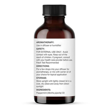 Majestic Pure Peppermint Essential Oil with Glass Dropper - 1 Fl Oz - 100% Pure and Natural Peppermint Oil - Premium Grade Essential Oils for Diffuser, Aromatherapy, Soap and Candle Making