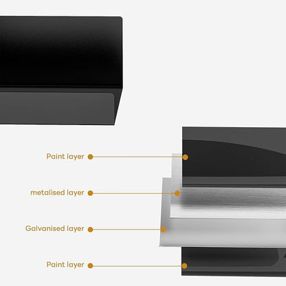 4 Pack Floating Shelves for Wall Storage, Metal Black Hanging Shelves for Living Room/Kitchen/Bedroom/Bathroom Decor, Set of 4 Organizer for Display, Perfume & Book Shelf Wall Mounted